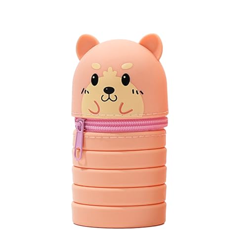 Ruayia Kawaii Federmäppchen Teleskopisch, Weichem Silikon Federtasche, 2 in 1 Welpen Niedliches Federmäppchen, Mäppchen Cartoon Bleistifthalter für Mädchen Jungen Aufbewahrung Schreibwaren (Orange) Ruayia Kawaii Federmäppchen Teleskopisch, Weichem Silikon Federtasche, 2 in 1 Welpen Niedliches Federmäppchen, Mäppchen Cartoon Bleistifthalter für Mädchen Jungen Aufbewahrung Schreibwaren (Orange) von Ruayia