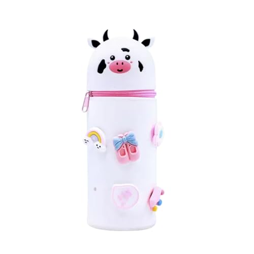 Ruayia Kawaii Federmäppchen mädchen Reißverschluss, Standmäppchen Federtasche Mädchen Silikon Weiche, Kawaii Tischstifthalter Schulmäppchen Schüttelpenal - Milchkuh Ruayia Kawaii Federmäppchen mädchen Reißverschluss, Standmäppchen Federtasche Mädchen Silikon Weiche, Kawaii Tischstifthalter Schulmäppchen Schüttelpenal - Milchkuh von Ruayia