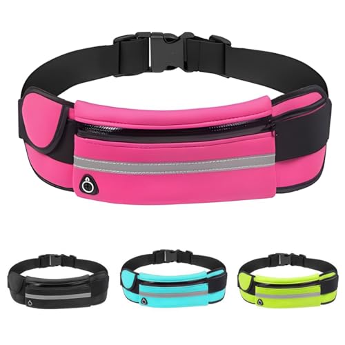 Ruayia Laufgürtel für Handy, Bauchtasche Gürteltasche Damen und Herren, Sport Hüfttasche für Joggen, Fitness, Radfahren, Reisen und Outdoor-Aktivitäten - Rosenrot Ruayia Laufgürtel für Handy, Bauchtasche Gürteltasche Damen und Herren, Sport Hüfttasche für Joggen, Fitness, Radfahren, Reisen und Outdoor-Aktivitäten - Rosenrot von Ruayia