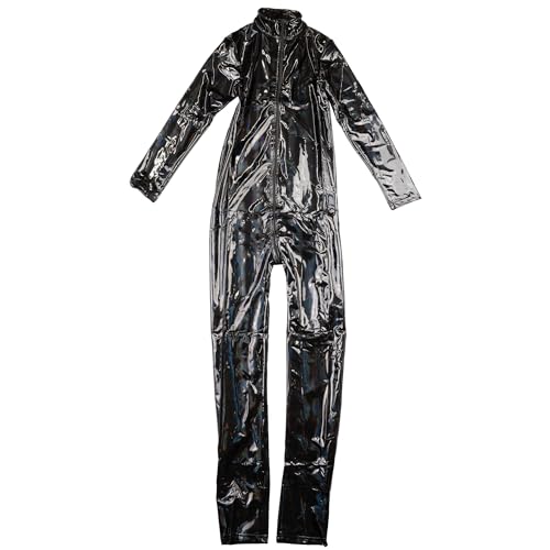 Rubberfashion PVC Lack Catsuit - Ganzkörperanzug - Overall Jumpsuit Herren Langarm - Lack Catsuit ouvert Lack Holo 3D L von Rubberfashion