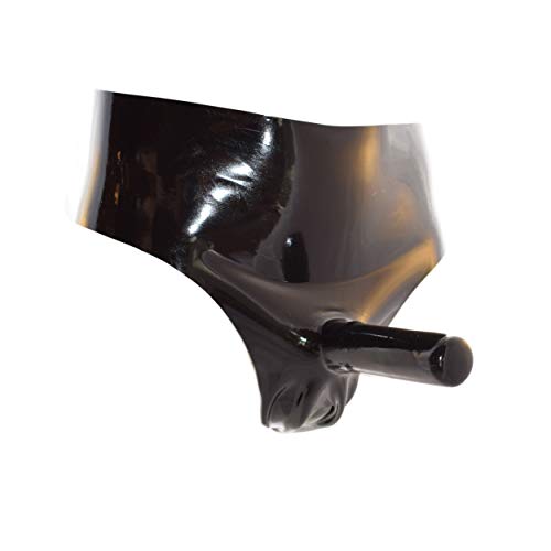 Rubberfashion Latex Slip - Kurze Hot Pants mit Penishülle - Reizwäsche oder Dessous für Herren Schwarz 0.4mm XL Rubberfashion Latex Slip - Kurze Hot Pants mit Penishülle - Reizwäsche oder Dessous für Herren Schwarz 0.4mm XL von Rubberfashion