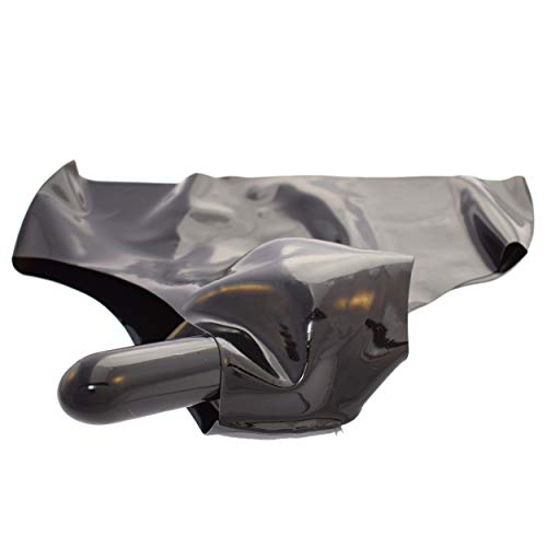 Rubberfashion Latex Slip - hohe Gummi Hot Pants mit Anal Penishülle - Rubber Dessous für Herren Schwarz 0.4mm S Rubberfashion Latex Slip - hohe Gummi Hot Pants mit Anal Penishülle - Rubber Dessous für Herren Schwarz 0.4mm S von Rubberfashion