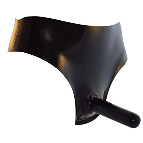 Rubberfashion Latex Slip - hohe Hot Pants mit Penishülle - Dessous oder Reizwäsche für den Herren Schwarz 0.4mm S Rubberfashion Latex Slip - hohe Hot Pants mit Penishülle - Dessous oder Reizwäsche für den Herren Schwarz 0.4mm S von Rubberfashion