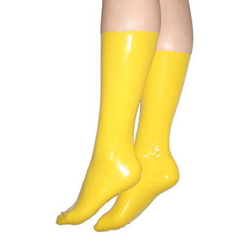 Rubberfashion Latex Socken kurz - Rubber Latexsocken wadenlang - Latex Strümpfe für Damen und Herren gelb 0.4mm S Rubberfashion Latex Socken kurz - Rubber Latexsocken wadenlang - Latex Strümpfe für Damen und Herren gelb 0.4mm S von Rubberfashion