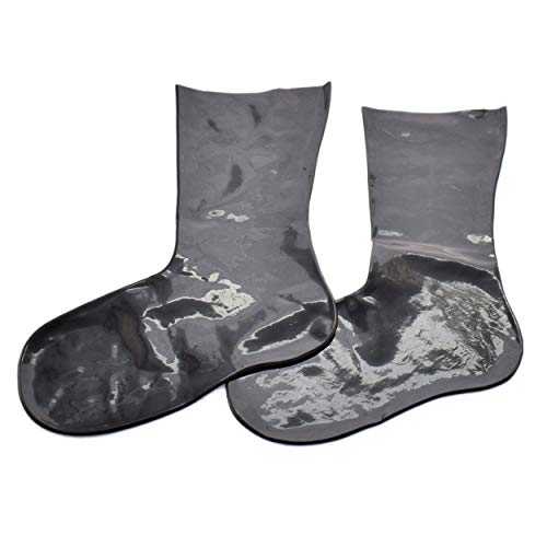 Rubberfashion Latex Socken kurz - extra dick - Rubber Latexsocken Knöchel lang - Latex Strümpfe für Damen und Herren schwarz 0.8mm M von Rubberfashion
