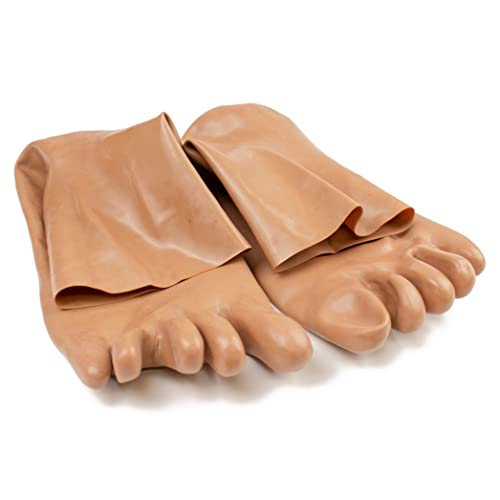 Rubberfashion Latex Zehen Socken kurz - Zehensocken knöchel lang - Latex Strümpfe für Damen und Herren braun 0.4mm L von Rubberfashion