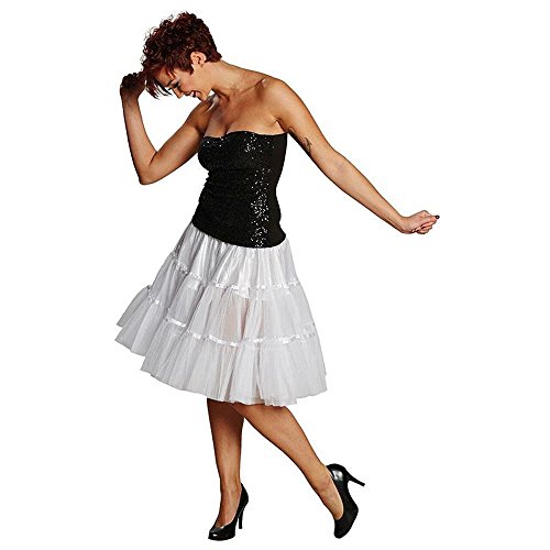 Damen Kostüm Zubehör Petticoat Karneval Fasching Halloween weiß von Rubie's