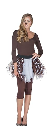 PartyXPeople Rehkitz Petticoat Damen Fawn Tutu Frauen Tüllrock REH Verkleidung braun-weiß 13260-STD von PartyXPeople