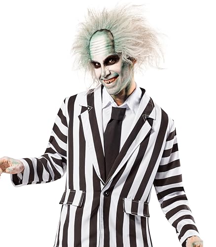 Rubie‘s offizielles Beetlejuice-Kostüm für Herren mit Perücke, Outfit für Halloween, Kostüm zum Film von RUBIE'S