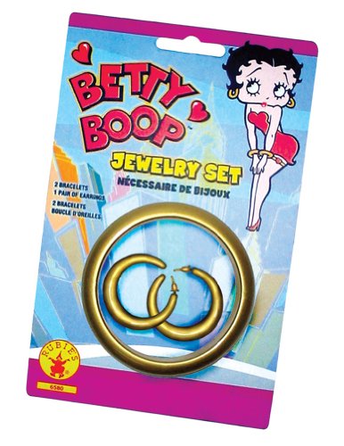 Rubie's Betty Boop Kostüm-Schmuck-Set, Gold von Rubie's