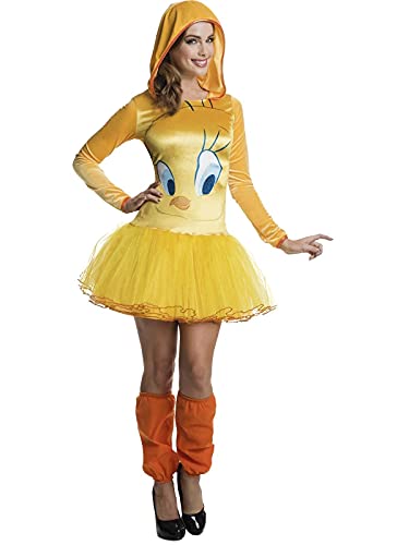 Rubie's Costume Co Damen Looney Tunes Tweety Kapuzenkleid, gelb, M von Rubie's