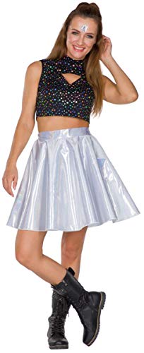 Rubie's Damen Kostüm Tellerrock Silber Karneval Fasching Gr. 36 von Rubie's