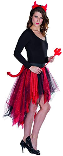 Rubie`s Damen Kostüm Tüllrock Teufel Halloween Karneval Verkleiden Gr. STD,Schwarz von Rubie`s