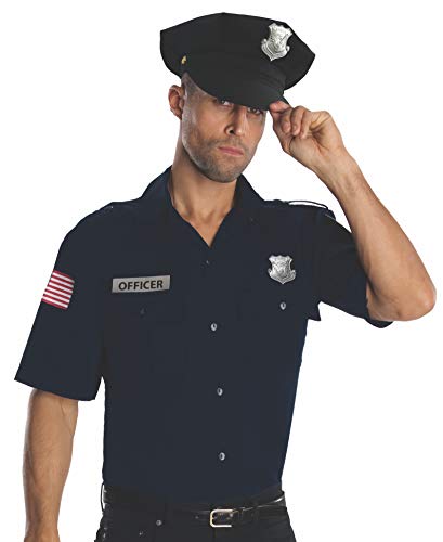 Rubie's Herren Helden und Hombres Polizeiuniform Hemd und Hut Kostüm für Erwachsene, blau, X-Large von Rubie's