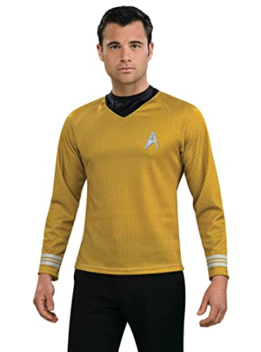 Rubie's Herren Star Trek Into Darkness Captain Kirk Shirt mit Emblem Kostüm-Oberteil, Gold, Mittel von Rubie's