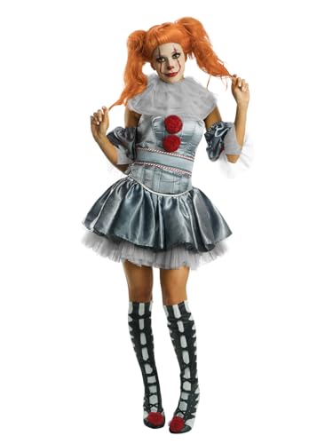 RUBIE'S Official Pennywise ES Deluxe Clown-Kostüm für Damen, Erwachsene, Damengröße S Halloween von Rubie's