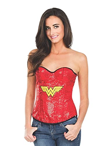 Rubie's Justice League Damen Kostüm Wonder Woman Pailletten Corsage Gr.L von Rubie's