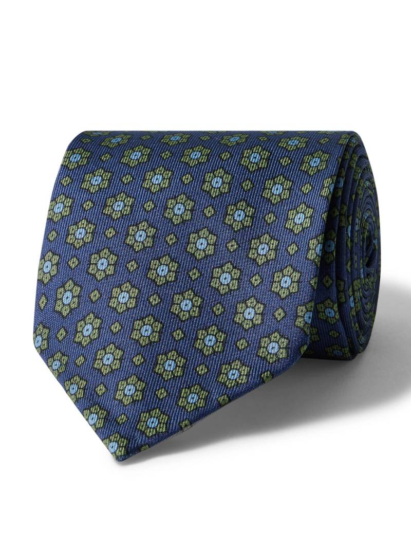 Rubinacci - 8cm Floral-Print Silk-Twill Tie - Men - Blue von Rubinacci