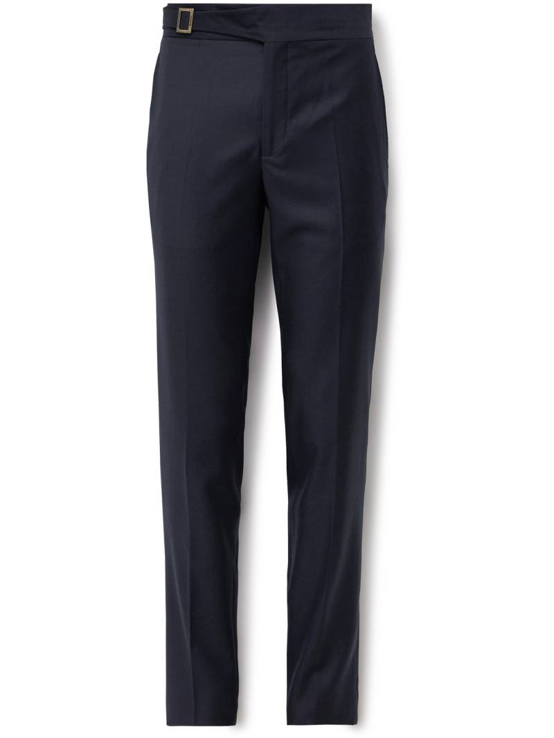 Rubinacci - Genny Slim-Fit Virgin Wool-Twill Suit Trousers - Men - Blue - IT 50 von Rubinacci