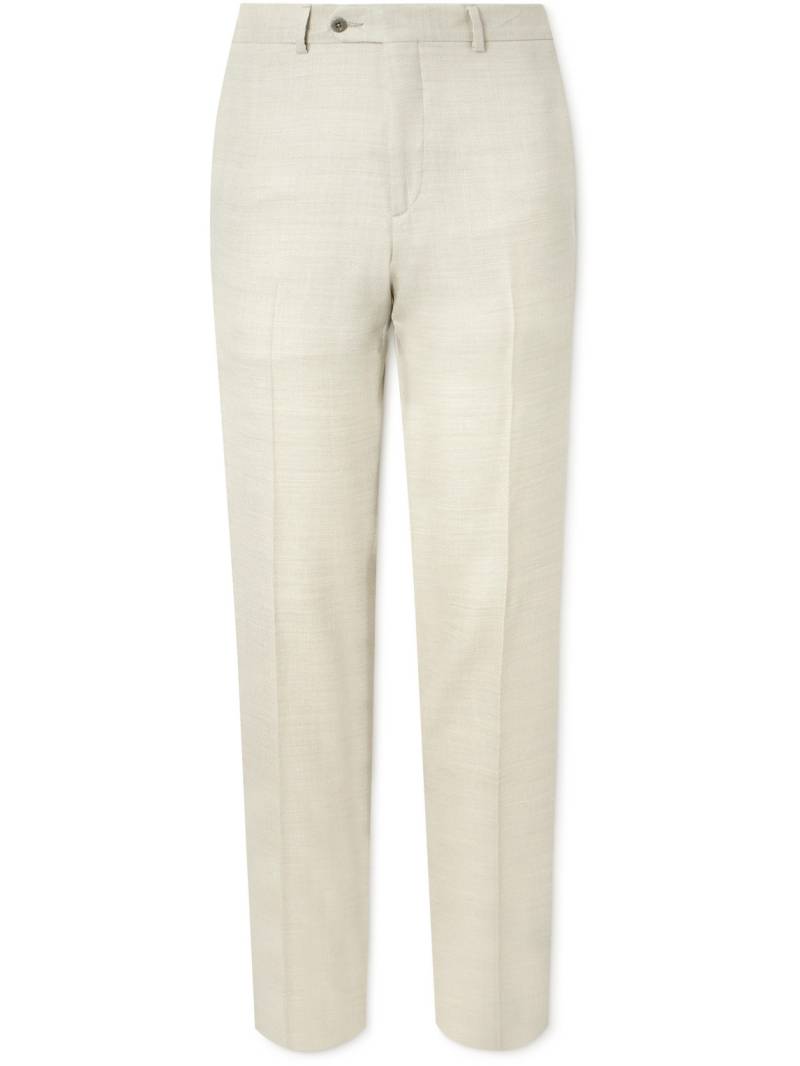 Rubinacci - Luca Tapered Herringbone Linen Suit Trousers - Men - Neutrals - IT 56 von Rubinacci