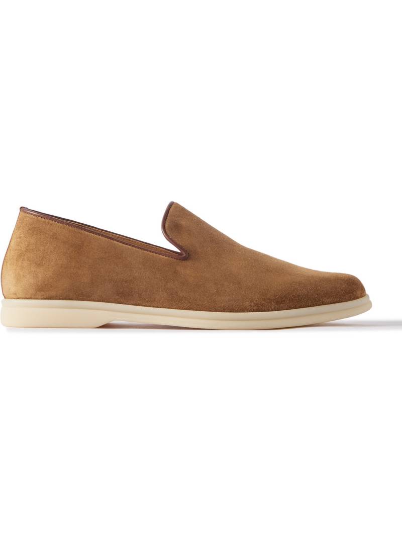 Rubinacci - Mod Mare Leather-Trimmed Suede Loafers - Men - Brown - EU 41 von Rubinacci