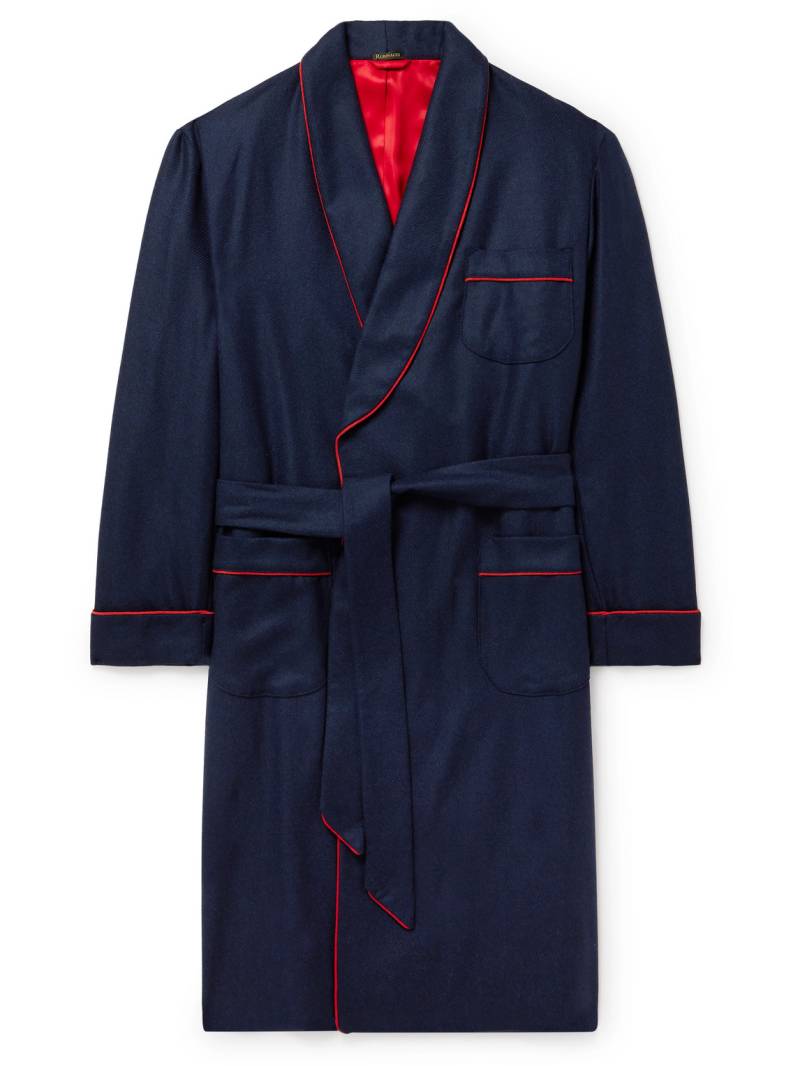 Rubinacci - Wool and Cashmere-Blend Robe - Men - Blue - M von Rubinacci