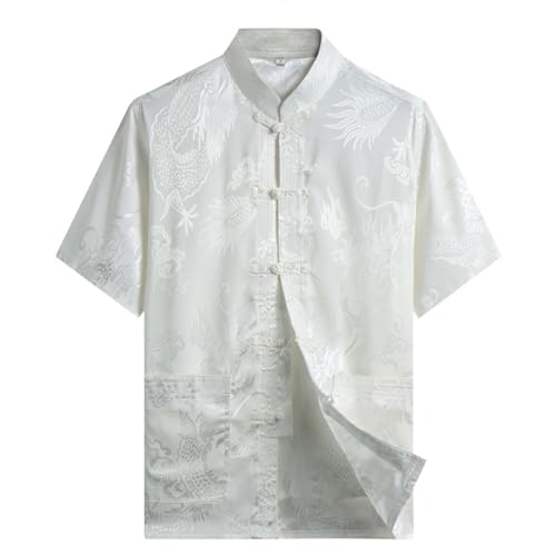 Rubruan Chinesische Kleidung Drachen Hemd - Traditionelle Tangzhuang Kostüme Kampfkunst Kung Fu Tai Chi Qigong Kurzarm Stehkragen Uniform Jacke für Männer Rubruan Chinesische Kleidung Drachen Hemd - Traditionelle Tangzhuang Kostüme Kampfkunst Kung Fu Tai Chi Qigong Kurzarm Stehkragen Uniform Jacke für Männer von Rubruan