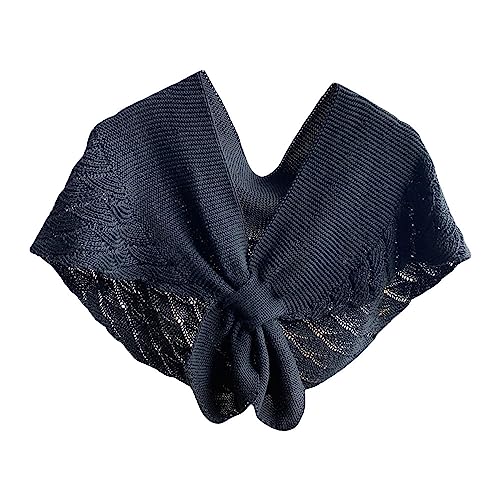 Rubruan Damen Umschlagtuch Schultertuch Halstuch – Frühling Sommer Herbst Nackenschutz Schal Umhang Cape Gestrickt Ausgehöhlt Prominenz Stil Häkelarbeit Dekorativ für Frauen Mädchen von Rubruan