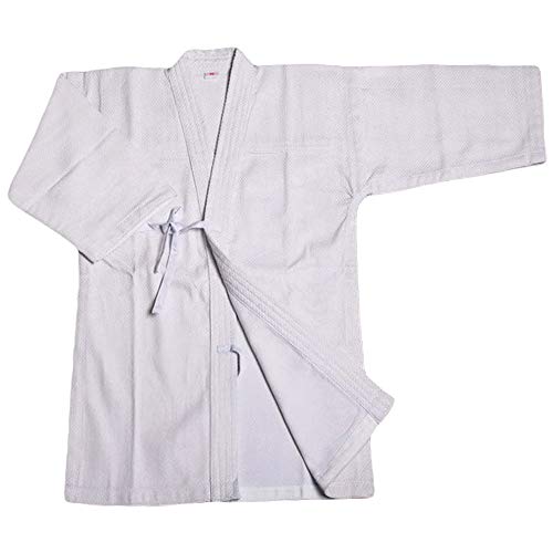 Rubruan Kampfsport Kendo Kenjutsu Oberbekleidung - Traditionelle Japanische Uniform Schwertkampf Kostüm Karate Ninja Aikido Training Keikogi Jacke für Männer Frauen (M, Weiß) von Rubruan