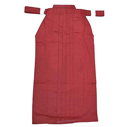 Rubruan Kampfsport Kendo Kenjutsu Uniform - Traditionelle Japanische Schwertkampfkunst Kostüm Karate Ninja Aikido Training Kleidung Hakama Hose für Männer Frauen (L, Rot) von Rubruan