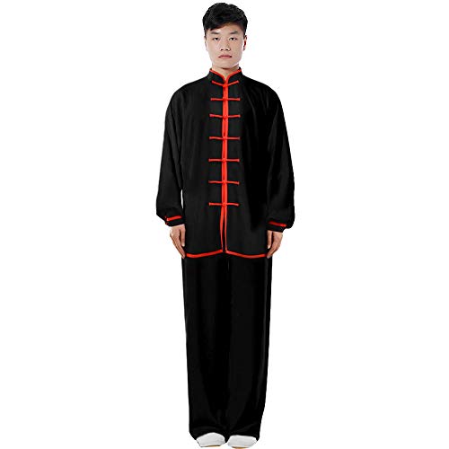 Rubruan Tai Chi Unisex Trainingsanzug – Traditionelle Chinesische Kampfkunst Kung Fu Qi Gong Wing Chun Wushu Frühling Sommer Training Uniform Langarm Anzug für Damen Herren Senioren Anfänger von Rubruan