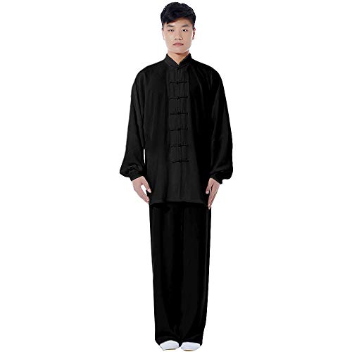 Rubruan Tai Chi Unisex Trainingsanzug – Traditionelle Chinesische Kampfkunst Kung Fu Qi Gong Wing Chun Wushu Frühling Sommer Training Uniform Langarm Anzug für Damen Herren Senioren Anfänger von Rubruan