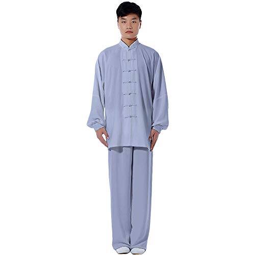 Rubruan Tai Chi Unisex Trainingsanzug – Traditionelle Chinesische Kampfkunst Kung Fu Qi Gong Wing Chun Wushu Frühling Sommer Training Uniform Langarm Anzug für Damen Herren Senioren Anfänger von Rubruan