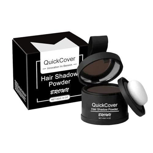 Ansatzpuder - Haaransatzpuder Haar Concealer zur Haarverdichtung für Frauen und Männer, wasserfestes Haar Make-up zum Ansatz kaschieren (Braun, 1pc) von Rubu22a