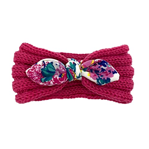 Baby Blumen Baby gestrickt Druck Bowknot Stirnband Mädchen Kleinkind Kopfbedeckung Haarband Jungen Babypflege Baby Haarband Set von Rubu22a