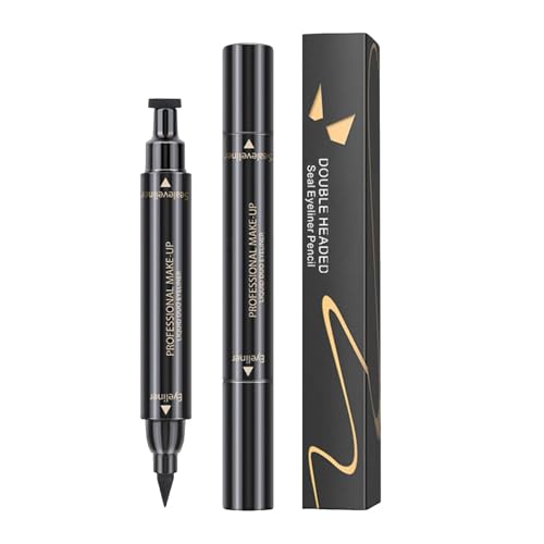 Eyeliner Stempel Schwarzer,2 Stifte Doppelseitiger Eyeliner Wasserfest,Eyeliner schablone, SmudgeProof Flüssiger Eyeliner Stift,Eye-Wing (B) von Rubu22a