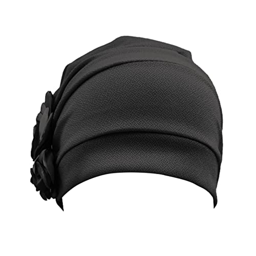 Haarschmuck Haargummis Mädchen -Hut-Kappe ethnischer böhmischer vorgebundener Zopf-Haar-Abdeckungs-Verpackungs-Turban-Kopfbedeckungs-Hut Schmuckkästchen Mädchen Haargummi Damen (Black, One Size) von Rubu22a