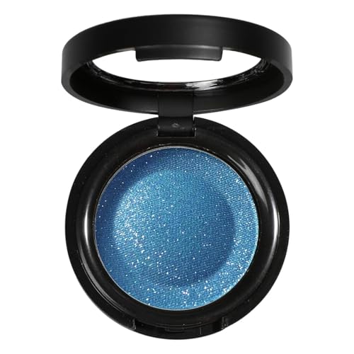 Lidschatten Palette mit Spiegel,Lang Einfarbiger Matt Lidschatten Schwarz Weiß Blau Gelb Grün Violett Gelb Einfarbiger Lidschatten (Blau) von Rubu22a