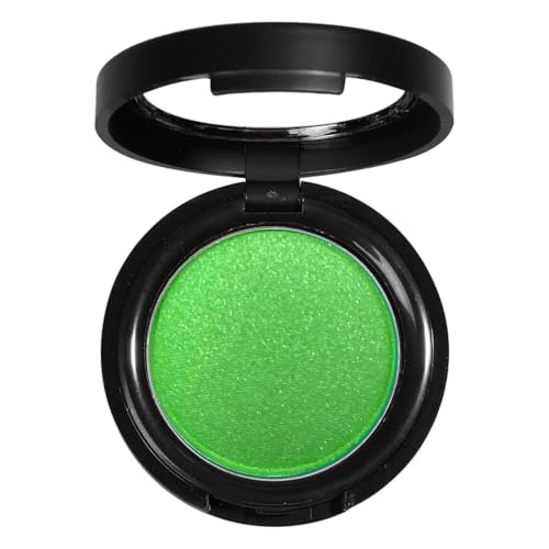 Lidschatten Palette mit Spiegel,Lang Einfarbiger Matt Lidschatten Schwarz Weiß Blau Gelb Grün Violett Gelb Einfarbiger Lidschatten (Grün) von Rubu22a