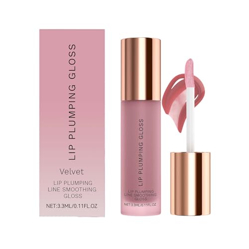 Lip Plumper Gloss, Lip Plumping Line Smoothing Gloss, Lipgloss, Metallic Lipstick for Flat, Dull and Dry Lips, Long-Term Plumping, Softening And Hydrating (C) von Rubu22a