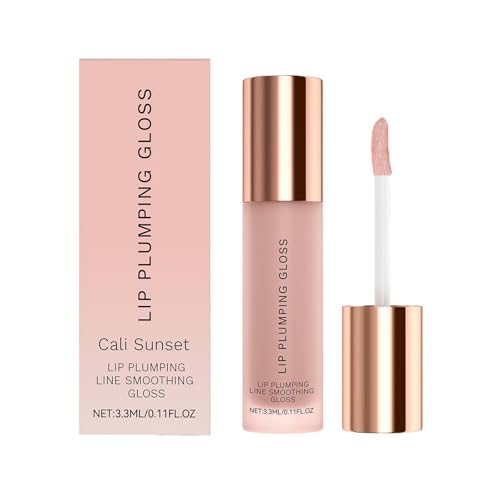 Lip Plumper Gloss, Lip Plumping Line Smoothing Gloss, Lipgloss, Metallic Lipstick for Flat, Dull and Dry Lips, Long-Term Plumping, Softening And Hydrating (E) von Rubu22a