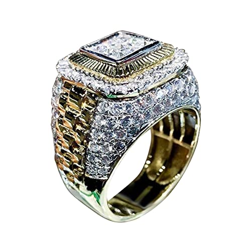 Rubu22a Geschenk Vintage Pfau Ring Ring Diamant RingDiamant Pfau Ring Form Ring Großer Diamantring Funkelnde große Ringringe Ringe Männer Siegel (F, 11) von Rubu22a