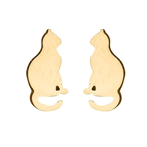 Rubu22a Ohrringe Frauen Tierförmige Ohrringe Niedliche Ohrringe Schmuck Geschenke Weihnachtsschmuck Engelsflügelohrringe Für (Gold, One Size) von Rubu22a
