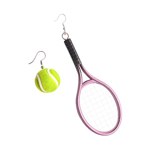 Sports Series Ohrringe Tennis Persönlichkeit Stereo Double Sided Fashion Ball Übertriebene asymmetrische Ohrringe Gummirücken Für Ohrringe von Rubu22a