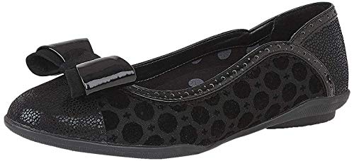 Ruby Shoo Damen Ballerinas, flach, gepunktet, Schwarz, Schwarz - schwarz - Größe: 38 EU von Ruby Shoo