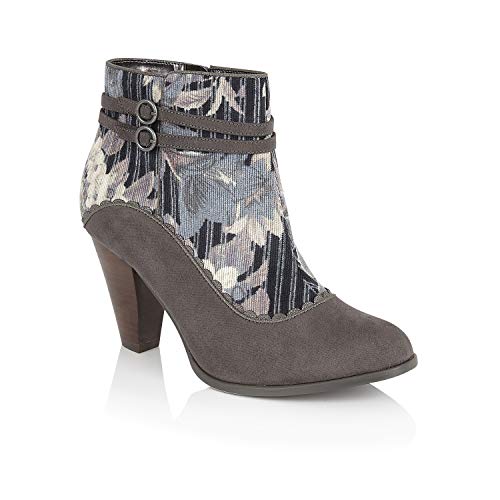 Ruby Shoo Damen Fleur Stiefeletten Stiefel Grau 37 EU von Ruby Shoo