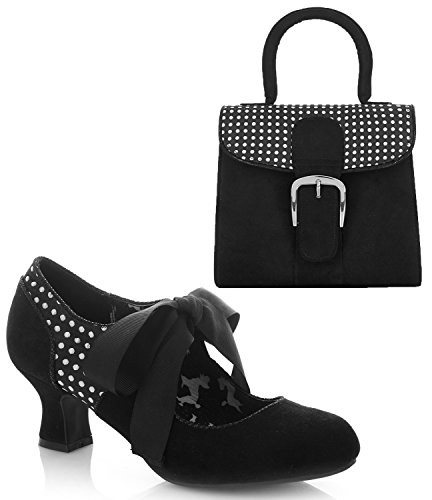 Ruby Shoo Damen Helena Bootie Pumps & passende Riva Tasche, Schwarz, UK 3 / EU 36 von Ruby Shoo