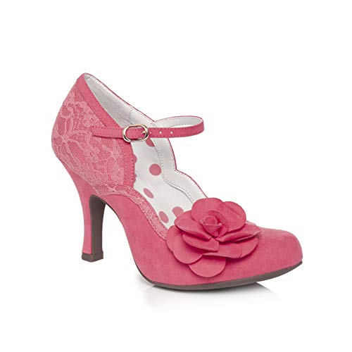 Ruby Shoo Damen Josie Lace Mary Jane Pumps & Tirana Tasche, Pink - korallenpink - Größe: 39 EU von Ruby Shoo