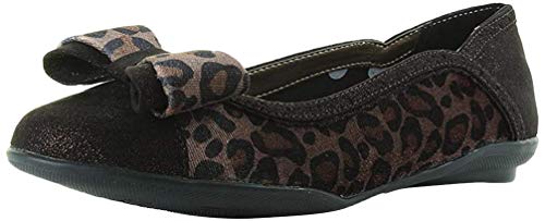 Ruby Shoo Damen Schuhe Leopard Retro Glitzer Bow Ballerinas Braun Ballerinas 42 von Ruby Shoo
