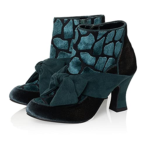 Ruby Shoo Damen Seren Mid Heel Bow Boots, Grüne Giraffe, 39 EU von Ruby Shoo